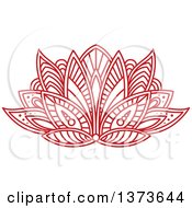 Poster, Art Print Of Red Henna Lotus Flower