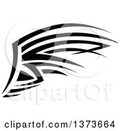 Clipart Of A Black And White Tribal Angel Or Bird Wing Royalty Free Vector Illustration by Vector Tradition SM