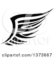 Black And White Tribal Angel Or Bird Wing
