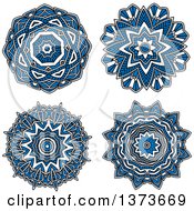 Blue And White Kaleidoscope Flowers