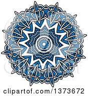 Poster, Art Print Of Blue And White Kaleidoscope Flower