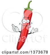 Clipart Of A Cartoon Red Chili Pepper Character Royalty Free Vector Illustration