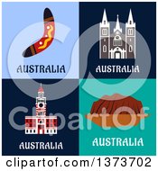 Boomerang And Australian Landmarks