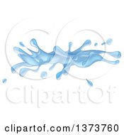 Clipart Of A 3d Blue Water Splash Royalty Free Vector Illustration