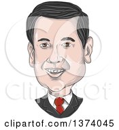 Sketched Caricature Of Marco Rubio