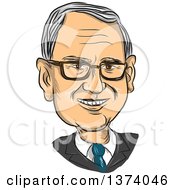 Sketched Caricature Of Bernie Sanders