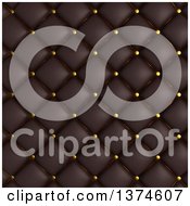 Poster, Art Print Of Background Of 3d Black Quilted Leather Upholstery