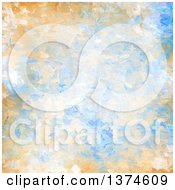 Clipart Of A Background Of Blue And Orange Oil Paint Strokes Royalty Free Illustration by KJ Pargeter