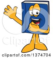 Blue Book Mascot Character Waving