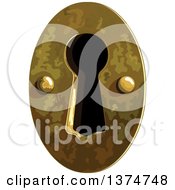 Clipart Of A Key Hole Royalty Free Vector Illustration