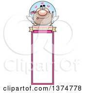 Clipart Of A Male Valentines Day Cupid Bookmark Royalty Free Vector Illustration
