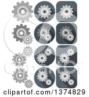 Clipart Of Gear Cog Setting Icons Royalty Free Vector Illustration