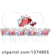 Clipart Of A Valentines Day Cupid Devil Royalty Free Vector Illustration by Cory Thoman