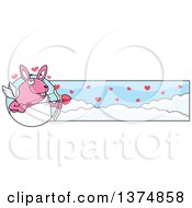 Poster, Art Print Of Valentines Day Cupid Rabbit Banner
