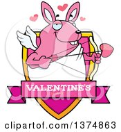 Poster, Art Print Of Valentines Day Cupid Rabbit Shield