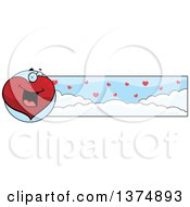 Poster, Art Print Of Happy Valentines Day Heart Character Banner