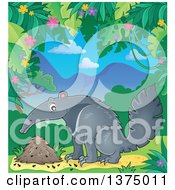 Poster, Art Print Of Happy Anteater By A Nest In A Jungle