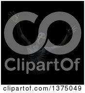 Clipart Of A Clay Man Screaming And Being Devoured By Darkness On Black Royalty Free Illustration