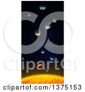Clipart Of A 3d Solar System With The Theorised Ninth Planet X Royalty Free Illustration by Mopic