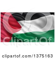 3d Waving Flag Of Palestine