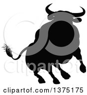 Poster, Art Print Of Black Silhouetted Bull