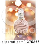 Poster, Art Print Of 3d Perfume Bottle Over Flares