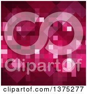 Clipart Of A Background Of Pixleated Squares In Pinks And Reds Royalty Free Vector Illustration