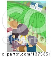 Poster, Art Print Of Tourists In A Vineyard