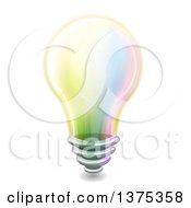 Poster, Art Print Of Colorful Light Bulb