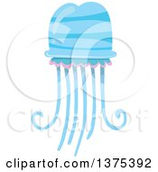 Poster, Art Print Of Blue And Pink Jellyfish