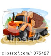 Poster, Art Print Of Logging Truck With Logs Loaded