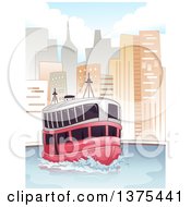 Poster, Art Print Of Passenger Ferry In A City