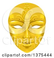 Poster, Art Print Of Gold Ornate Face Mask