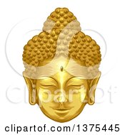 Poster, Art Print Of Gold Buddha Face