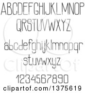 Poster, Art Print Of Black And White Lowercase And Capital Letters And Numbers
