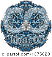 Poster, Art Print Of Blue And White Kaleidoscope Flower