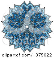 Poster, Art Print Of Blue And White Kaleidoscope Flower