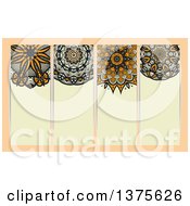 Clipart Of Kaleidoscope Flower Panels Royalty Free Vector Illustration