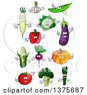 Poster, Art Print Of Vegetable Characters