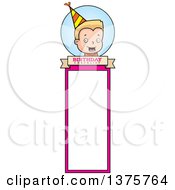 Poster, Art Print Of Blond White Birthday Boy Bookmark