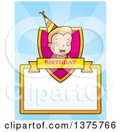 Clipart Of A Blond White Birthday Boy Page Border Royalty Free Vector Illustration