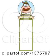 Clipart Of A Happy Oktoberfest German Man Bookmark Royalty Free Vector Illustration