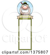 Clipart Of A Happy Oktoberfest German Man Bookmark Royalty Free Vector Illustration
