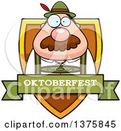 Clipart Of A Happy Oktoberfest German Man Shield Royalty Free Vector Illustration by Cory Thoman