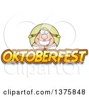 Clipart Of A Happy Oktoberfest German Woman Royalty Free Vector Illustration