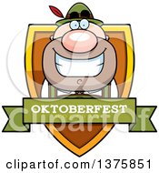 Clipart Of A Happy Oktoberfest German Man Shield Royalty Free Vector Illustration by Cory Thoman