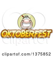 Clipart Of A Happy Oktoberfest German Man Royalty Free Vector Illustration