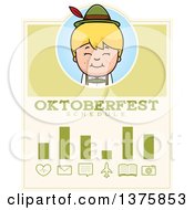 Clipart Of A Happy Blond Oktoberfest German Boy Schedule Design Royalty Free Vector Illustration