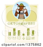 Poster, Art Print Of German Oktoberfest Dachshund Dog Wearing Lederhosen Schedule Design