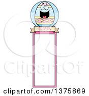 Clipart Of A Happy Easter Egg Mascot Bookmark Royalty Free Vector Illustration